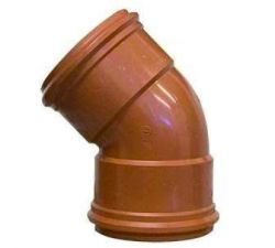 160mm Double Socket Drain Bend 45dg